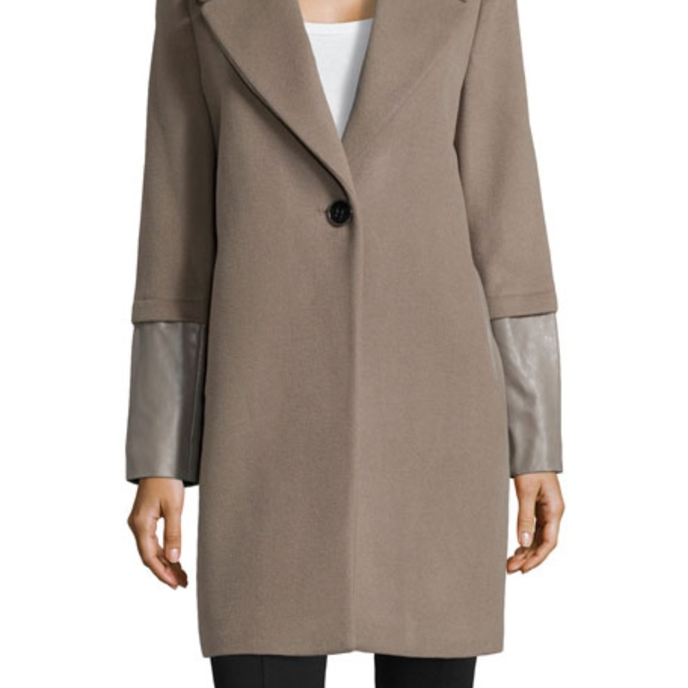 Elie Tahari Women's Gray Greece Wool Coat 14 NWOT - Picture 8 of 8